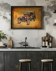 Poster - Classic car Sepia Illustration 32