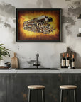 Plakat - Train - Sepia Illustration 58