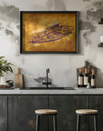 Plakat - Boat - Sepia Illustration 68