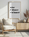 Plakat - Wine Dinner Winner