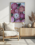 Poster - Arleth ranunculus bouquet in cold pink