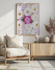 Plakat - Singular ranunculus in hot pink