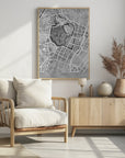 Plakat - Gray vintage map of Tokyo