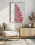 Plakat - Pink fern leaf