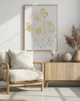 Plakat - Pacey bouquet in gold