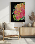 Plakat - Rekha floral art in bright watercolor