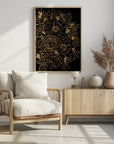 Poster - Nanette bouquet in gold and black