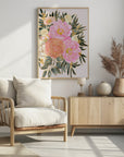 Poster - Nanette floral art in pastels