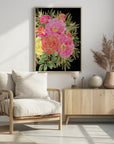 Plakat - Nanette floral art in bright colors