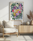 Poster - Urja loose floral watercolor bouquet