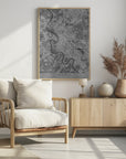 Poster - Gray vintage map of Düsseldorf Germany