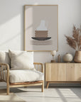 Poster - Dishes and a vase in beige