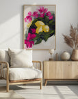 Plakat - Bougainvillea and lemons