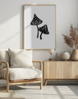 Poster - Iced mushrooms in black