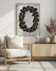 Plakat - Splatters holly wreath