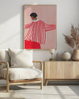 Plakat - The Woman With the Red Stripes - Bea Müller