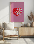 Plakat - Pixel heart