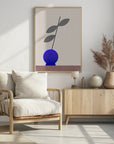 Poster - Blue round vase