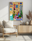 Plakat - A Woman In A Kitchen With Flowers - Admen.dk