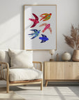 Plakat - Whimsical birds - Admen.dk