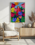 Plakat - Woman in Flower Garden