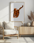 Plakat - Orange cat Din 118 - Admen.dk