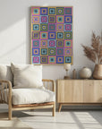 Poster - Colorful digital grandma squares II