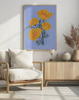 Plakat - Bouquet of orange California poppies
