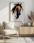 Poster - Horse Wild Tribal Illustration Art 01