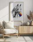 Poster - Horse Wild Tribal Illustration Art 03