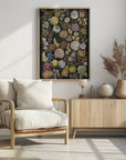 Poster - Ragni moody flowers in gold