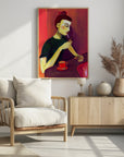 Plakat - Lady lighting cigarette