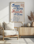 Plakat - Cheese and wine...