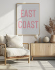 Poster - East Coast Sign - Pink