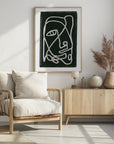 Plakat - Abstract lined black