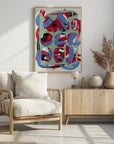 Plakat - Dry directional strokes abstract 03