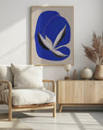 Poster - Liquid cobalt blue abstraction 02