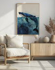 Plakat - Animal Watercolor Art Sea Life Whale
