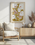 Poster - Klimt Flowers Earthy Colors