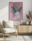 Poster - Pink floral stocking