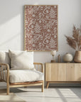 Plakat - Cabincore Scene Pattern - Mocha Mousse