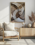 Plakat - Abstract Art Beige Brown Geo Abstract