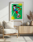 Plakat - Dynamic Soccer Kick