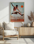 Plakat - Leaping Soccer Player