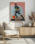 Plakat - Focused Soccer Player Action