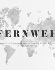 Poster - Fernweh world map