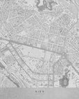 Plakat - Gray map of Kiev downtown (pre-war)