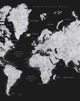 Plakat - Eban world map in Spanish