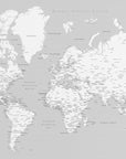 Plakat - Hart world map in Spanish