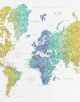Plakat - Jude world map in Spanish